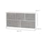 Flash Furniture White/Gray 5 Drawer Storage Chest Organizer WX-5L206-X-WH-GR-GG - alternate 9